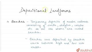 EROSIONAL AND DEPOSITIONAL LANDFORMS OF WAVES AND CURRENTS [upl. by Aysab]