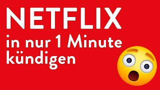 Netflix kündigen  in genau 1 Minute erledigt [upl. by Marysa]