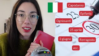 Italian culture Quali sono i giorni festivi in Italia Subtitles [upl. by Selima995]