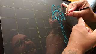 How to Pinstripe Simple Pinstriping Design 17 [upl. by Mohammad]