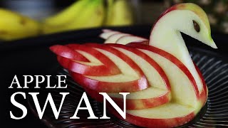 How to Make an Edible Apple Swan [upl. by Enelehcim]