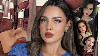 CHERRY COLA LIP  GLAM FALL MAKEUP LOOK 🤎🐻🍒ft Wonderskin [upl. by Yolanthe]