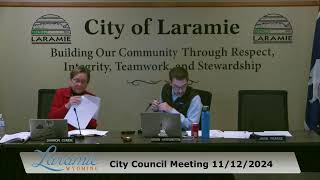 November 12th 2024 Laramie Wyoming  City Government Live Stream [upl. by Abeh]