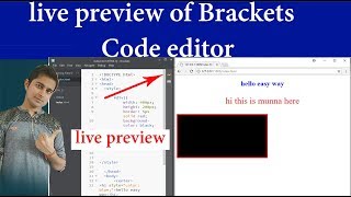 About live preview of Brackets Code editor in Hindi [upl. by Ruthann997]