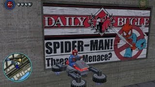 LEGO Marvel Super Heroes  Unlocking and Driving the SpiderCycle  It Hovers Token Location [upl. by Slater]