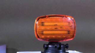 LED Strobe Light battery powered with Adjustable Locking Magnetic Base  AMBER LENS  SLALMA [upl. by Verdha]