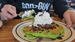 NEW IHOP Pancake of the Month Girl Scout Thin Mint and New Chicken Biscuit Sandwich [upl. by Lavinie]