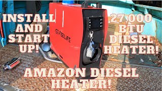 How to Install and Review on 27000 BTU Chinese Diesel heater Will it heat the barn Worth buying [upl. by Arriet]