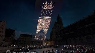 Strasbourg  la flèche dans les nuages Réalisé par ACTLD  Place du Château [upl. by Korten270]