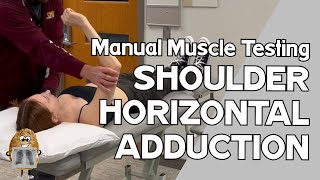 MMT Shoulder Horizontal ADDuction Manual Muscle Test [upl. by Dadelos]