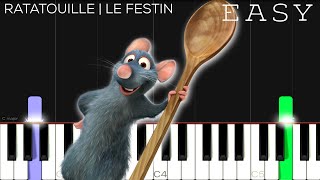 Ratatouille  Le Festin  EASY Piano Tutorial [upl. by Erdei829]