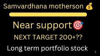 Samvardhana Motherson share latest news 🔥 Motherson share near support 👍 motherson target 200🎯 [upl. by Mikal884]