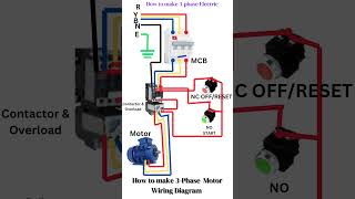 3Phase Motor Wiring Diagram  How to Make 3Phase Electric  Shorts [upl. by Goran]