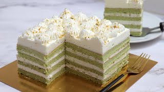 Pistachio cake recipe  Pistachio sponge cake [upl. by Hickey]