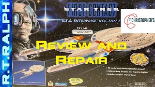 Star Trek Playmates USS Enterprise E First Contact St Christophers Auction win Review and Repair [upl. by Ollie96]