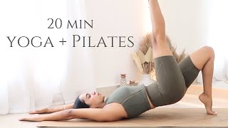 20 min Yoga Pilates Burn  Total Body Workout  All Levels [upl. by Enerol]