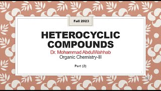 Heterocyclic Compounds Systematic nomenclature of monocyclic heterocycles [upl. by Cristin]