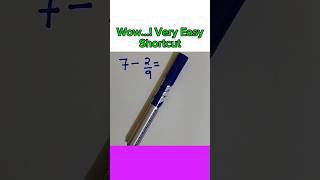 Fraction  Subtraction shortcut maths mathstricks [upl. by Eldnik933]