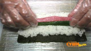 Как готовить роллы Суши Шоп  How to make delicious and tasty sushi [upl. by Amoritta591]