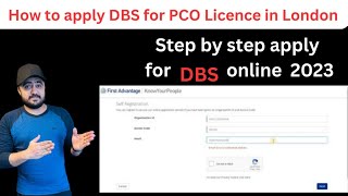 How to apply DBS for PCO licence London 2023  DBS for PCO drivers London  uber driver in UK [upl. by Alle766]