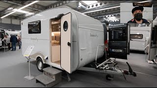 HOBBY BEACHY 420 CARAVAN CAMPING RV COMPACT TRAVEL TRAILER NEW MODEL WALKAROUND AND INTERIOR [upl. by Velleman413]