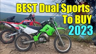 The BEST Dualsport Motorcycles to Buy in 2023 like the CRF300L KLX300 royal enfield himalayan [upl. by Gavra]