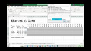 Excel Carta Gantt con Formato condicional [upl. by Egnalos]