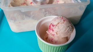 草莓冰淇淋食譜–不需機器 Strawberry Ice Cream Recipe–no machine [upl. by Mian]