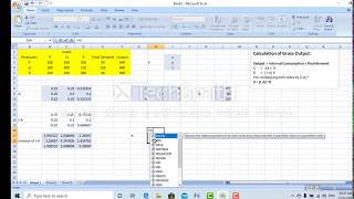 Leontief Input Output Model Using Excel [upl. by Reitman889]