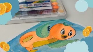 Orange Bird Watercolor  Speed Paint [upl. by Barbaraanne]