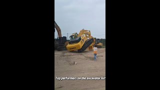 The feeling of the operator driving the excavator out of the fighter jetconstruction machine [upl. by Jenilee]