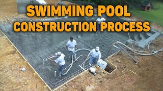 Swimming pool construction process step by step TimeLapse video [upl. by Margie]