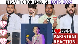 Bts V TikTok English Edits Pakistani Reaction Haider [upl. by Templia278]