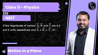 If the magnitudes of vectors A B and C are 43 and 5 units respectively and ABC the angle bet [upl. by Sydelle]