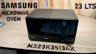 Samsung Microwave Oven 23L MS23K3513AK Unboxing And Review [upl. by Aneg]