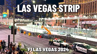 Las Vegas Strip Night Walk  F1 Las Vegas Grand Prix 2024 [upl. by Lund]