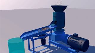 How does small pellet mill work flat die pellet mill working principle [upl. by Giovanni590]