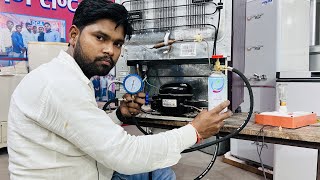 How To gas Fill in Invarter type Refrigerator R600 Gas charging in hindi [upl. by Nilyaj]