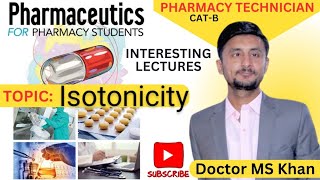 Isotonicity  Normal Saline  Pharmacy  Doctor MS Khan [upl. by Astred291]