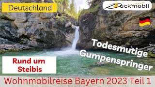 Bayern 2023 1 wunderschönes Allgäu☆ Steibis ☆Scheidegger Wasserfälle ☆ waghalsige Felsenspringer [upl. by Eudosia958]