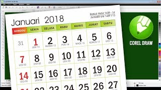 Tutorial Kalender 2018 Lengkap Januari Dengan Coreldraw [upl. by Schultz950]