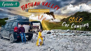 Riverside Car Camping🔥  Tirthan Valley😍  Solo Car Camping🔥  Camping  Caravan [upl. by Cristi900]