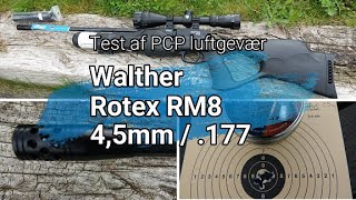 Walther Rotex RM8 Test 177  45mm PCP air rifle luftgevær [upl. by Juetta490]