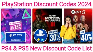 PlayStation Discount Codes 2024  PS4 Discount Codes 2024  Discount Codes for PS4 amp PS5  PSN Codes [upl. by Llenrahs]