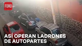 Así roban autopartes en el centro de Tlalpan CDMX  Las Noticias [upl. by Airbmat908]