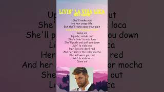 Ricky Martin  Livin La Vida Loca Lyrics shorts [upl. by Itnahs]