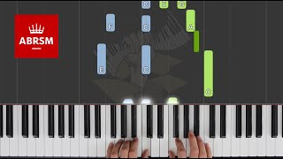 Andante  ABRSM Piano Grade 3 2021 amp 2022 B2  Synthesia Piano tutorial [upl. by Asen166]