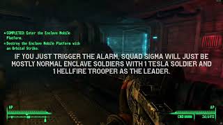 Fallout 3 How to fight the REAL Enclave Squad Sigma [upl. by Ssitnerp]