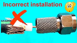 How to connect the tv Antenna cable correctly so that the tv screen is clear diy how [upl. by Risay386]