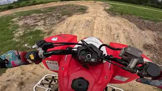 Honda 250X ATV Ride Around Private Home Motocross Track [upl. by Oeflein]